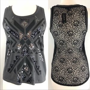 Express Aztec sequins tank